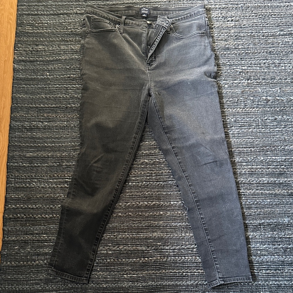 J. Crew Women's Charcoal Skinny Jeans high rise